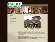 Tablet Screenshot of pauliespubandgrille.com